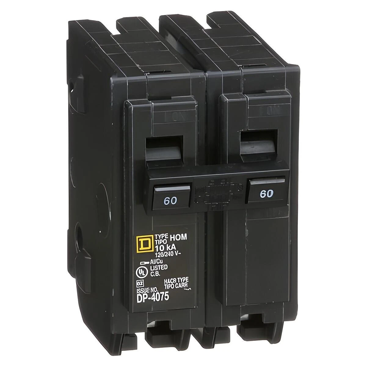 Square D HOM260CP Homeline 60-Amp Double-Pole Circuit Breaker, 120/240V