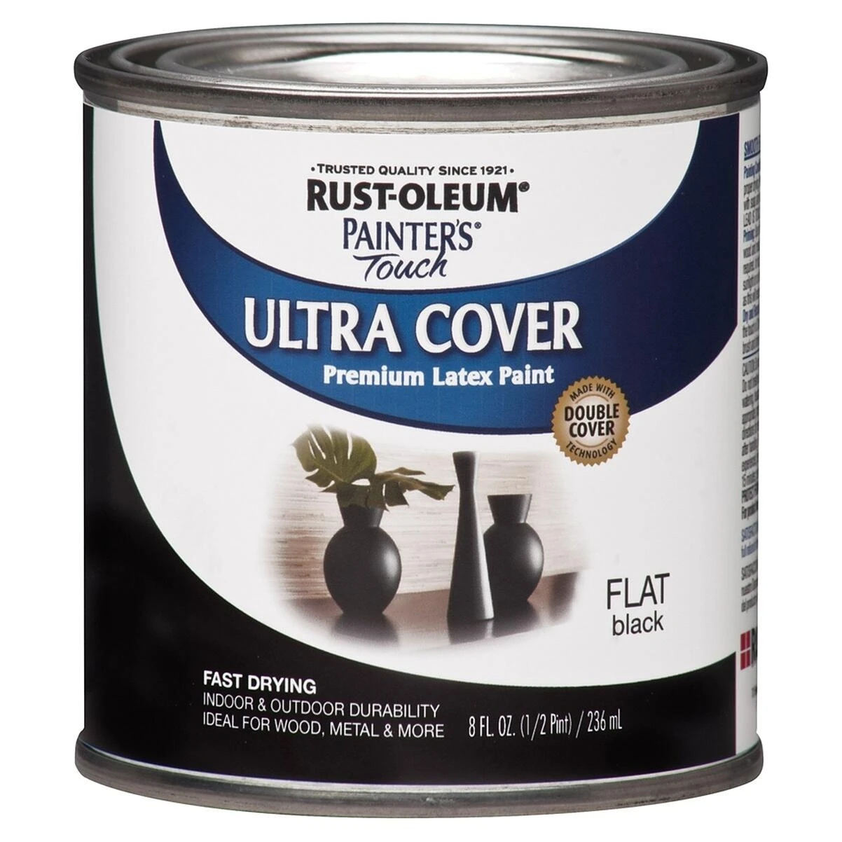 Rust-Oleum 1976730 Painter's Touch Ultra Cover Latex Paint, Flat Black, 1/2-Pint Rust-Oleum 1976730 Painter's Touch Ultra Cover Latex Paint, Flat Black, 1/2-Pint