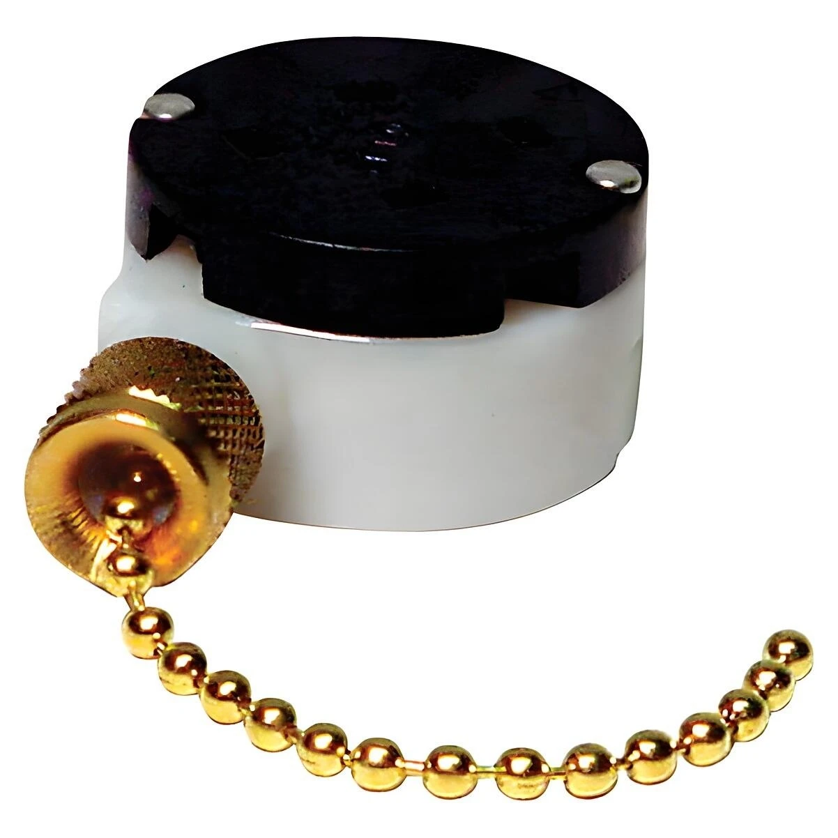 Gardner Bender GSW-34 Pull Chain Switch, 1-Pole, 3/6A, Brass