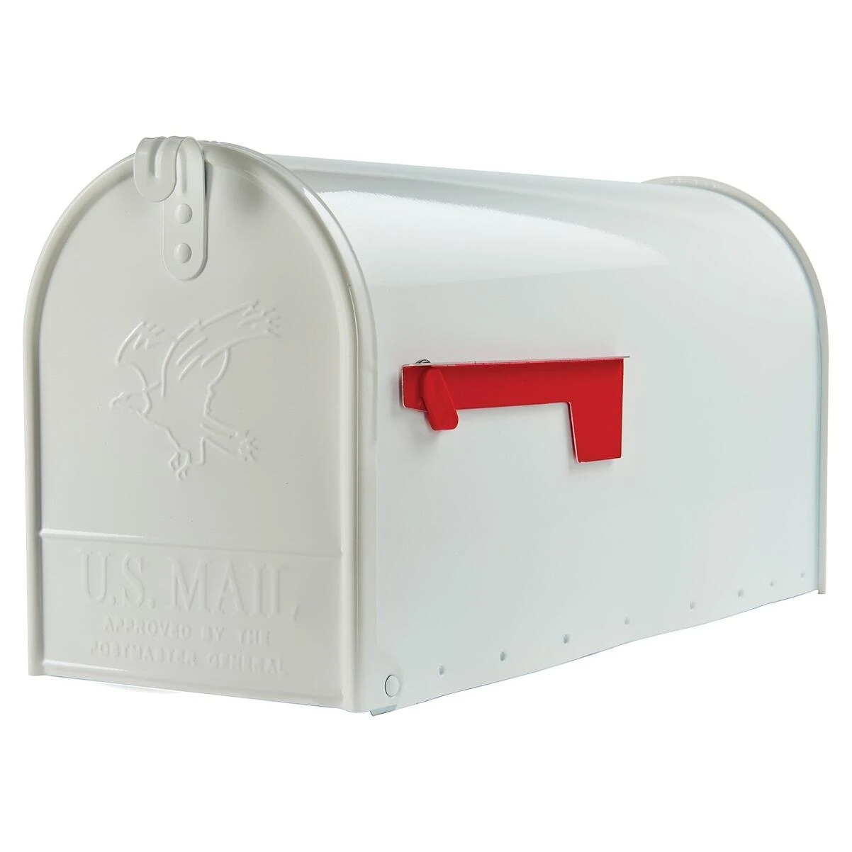 Gibraltar Mailboxes E1600WAM Elite Post-Mount Mailbox, Large, White Steel