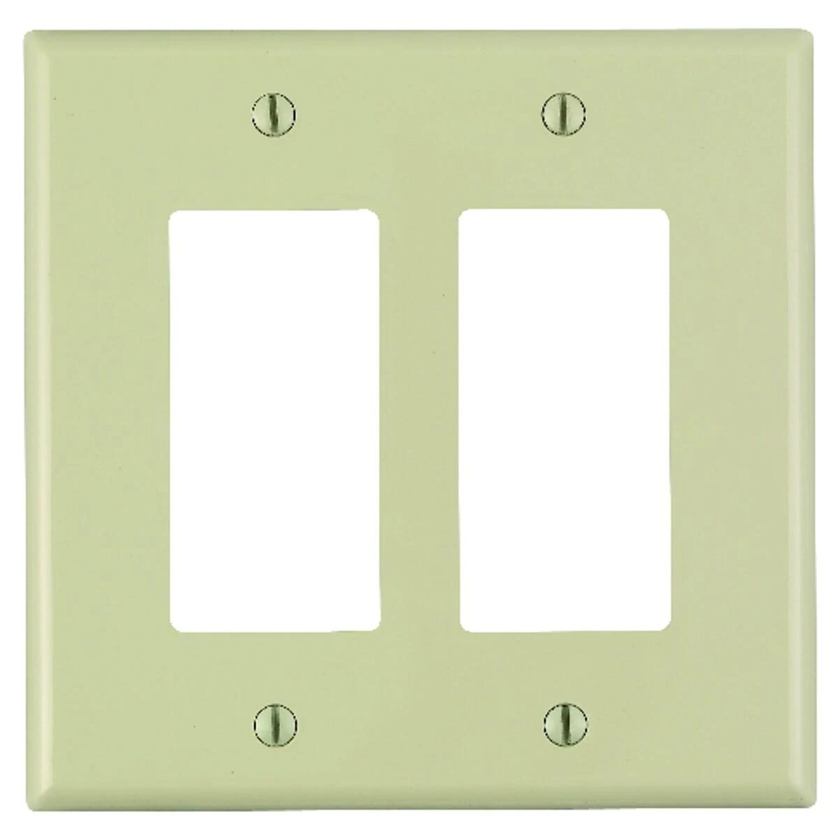 Leviton Midway Ivory 2 gang Nylon GFCI/Rocker Wall Plate 1 pk