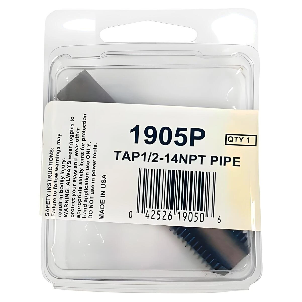 Irwin 1905P Pipe Taper Tap, 1/2-In. x 14 NPT, Carbon Steel