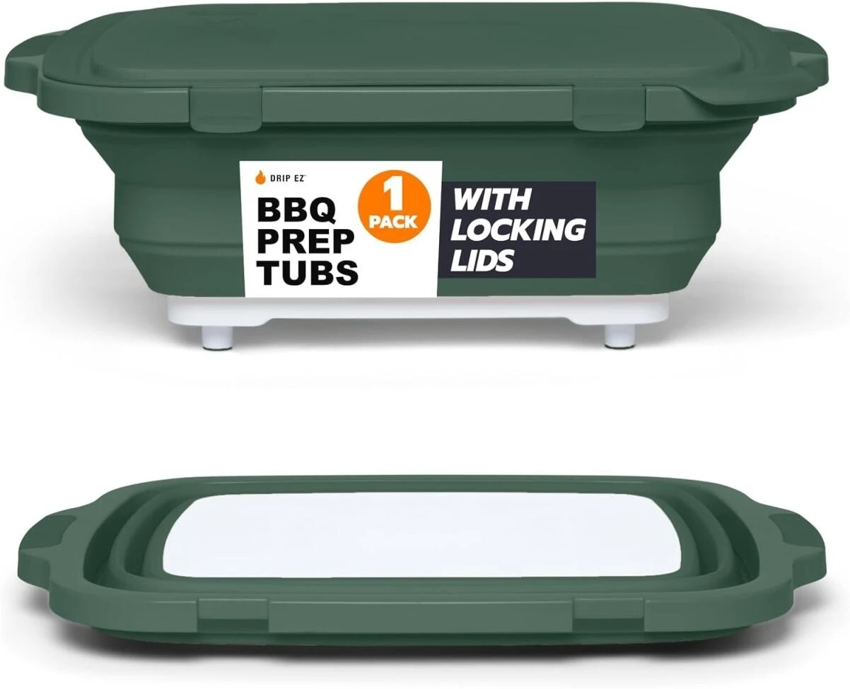 Green BBQ Prep Tub V2 – Durable Outdoor Prep Station
