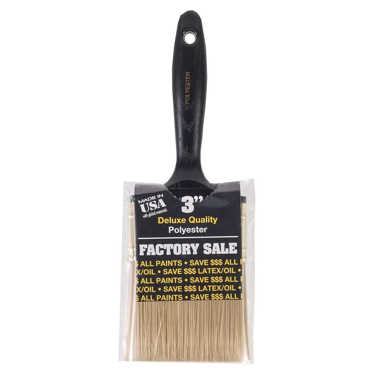Wooster P3973-3 Paint Brush, Polyester, 3-In., Wall Handle