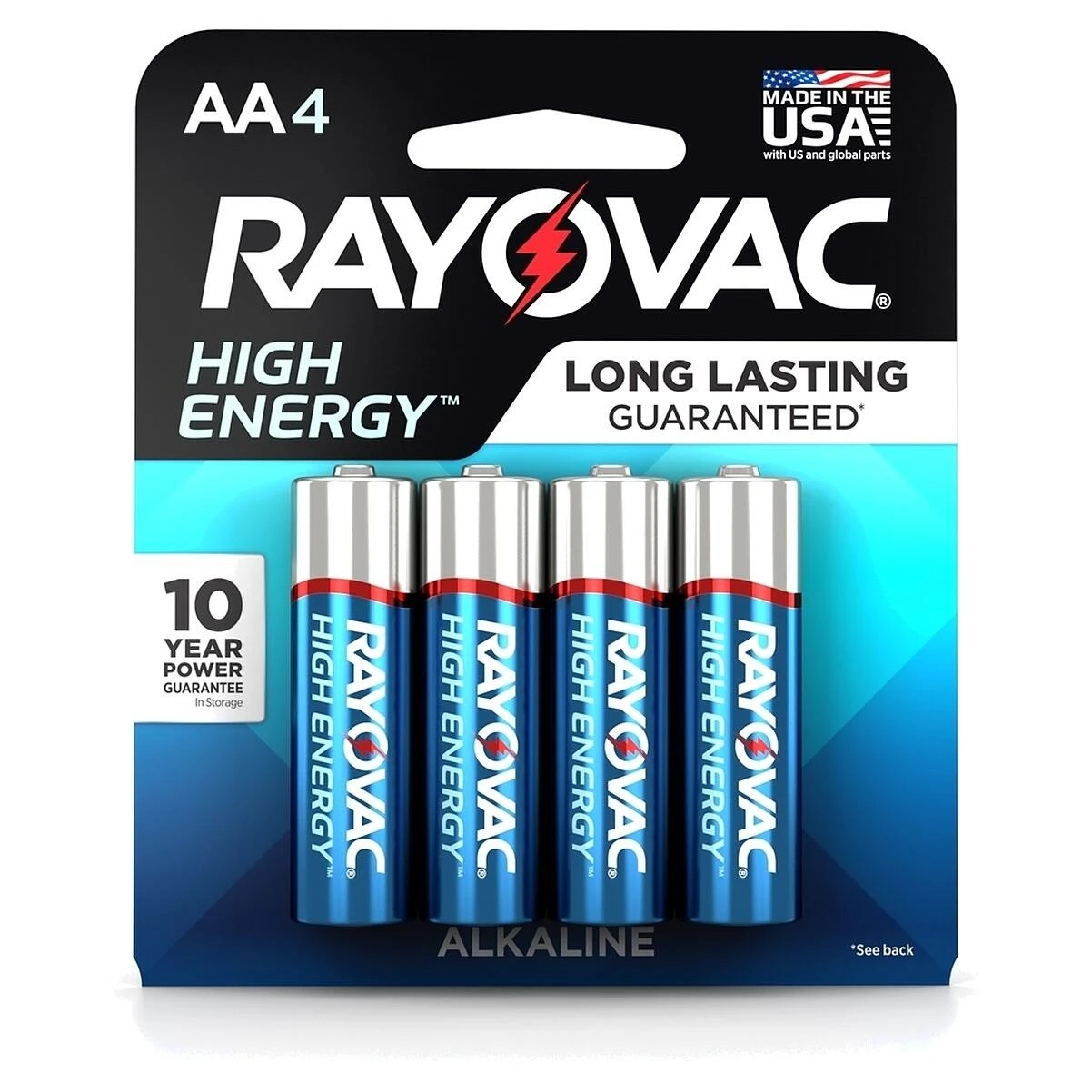 Rayovac HIGH ENERGY 815-4K Household Battery, AA Battery, Alkaline, Rechargeable: No Rayovac HIGH ENERGY 815-4K Household Battery, AA Battery, Alkaline, Rechargeable: No