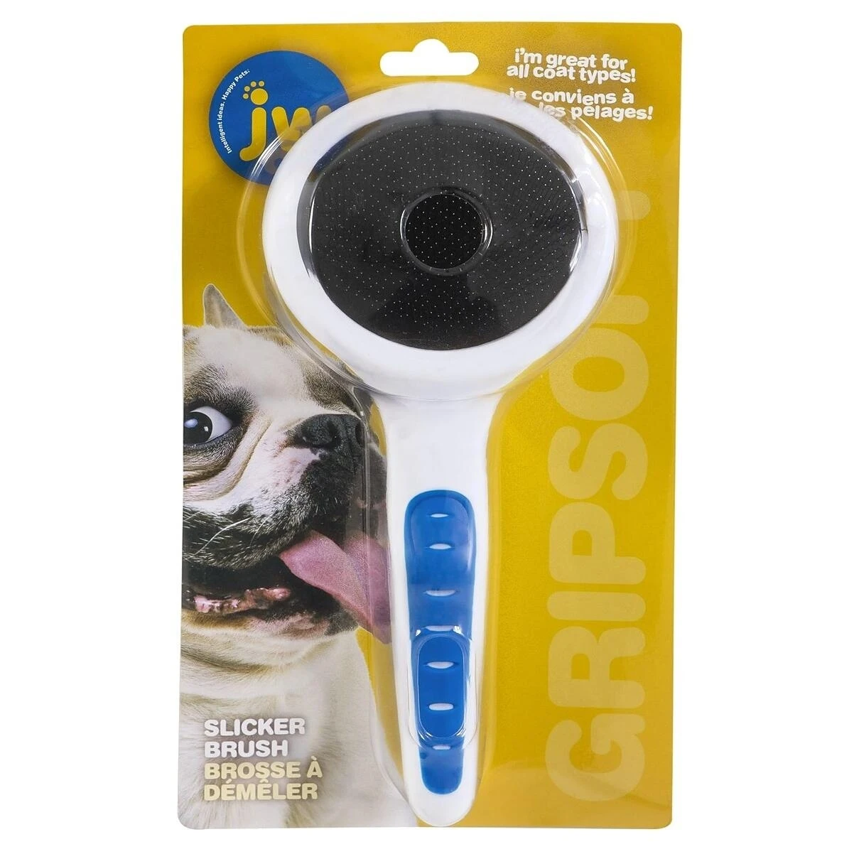 JW Pet 65001 Gripsoft Medium Slicker Brush for Dogs and Cats