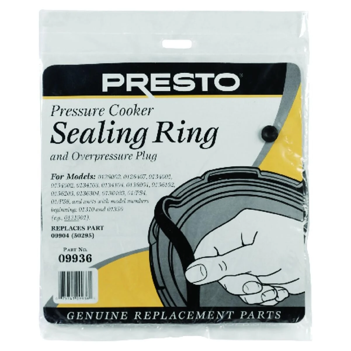 Presto 09936 Pressure Cooker Sealing Ring, Automatic Air Vent