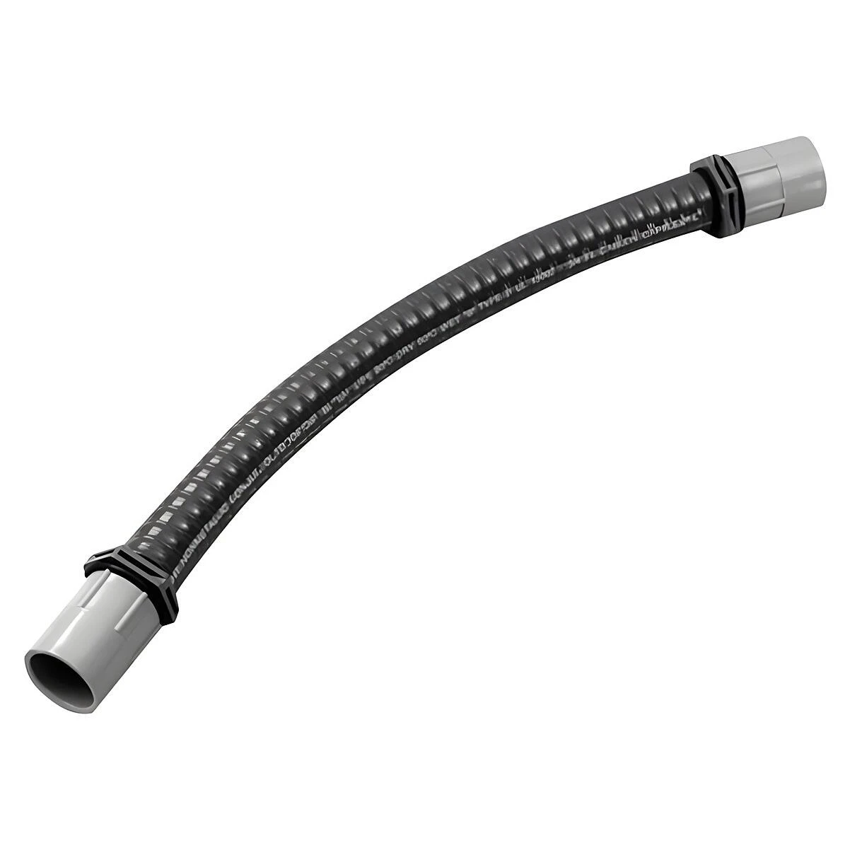 Carlon UAFAE Flexible Elbow, 3/4 in Trade Size, 0 to 90 deg Angle, Neoprene/PVC, Female, Gray