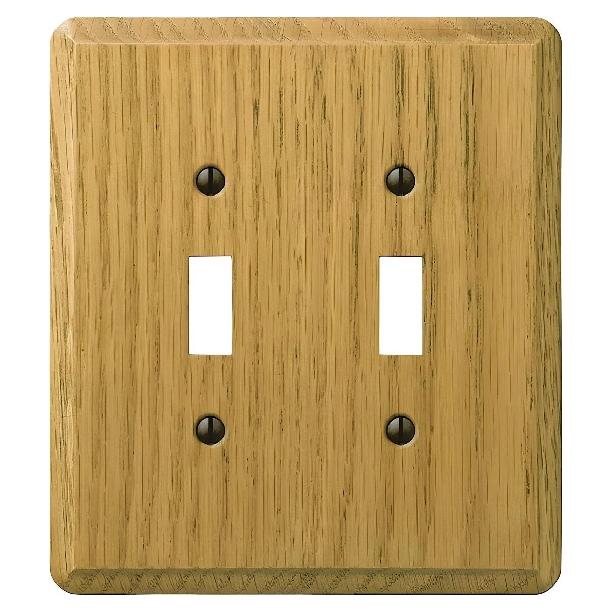 Amerelle Contemporary 2 gang Wood Toggle Wall Plate 1 pk