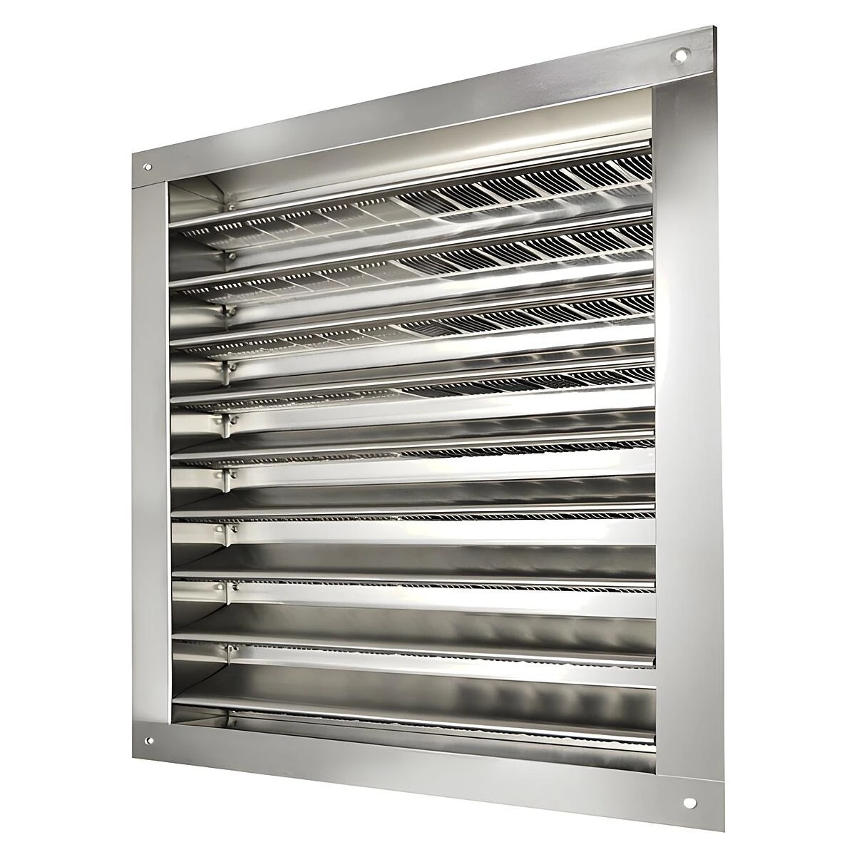 Master Flow DA1212 Aluminum Wall Louver, 14-3/4 In. x 14-1/2 In., White