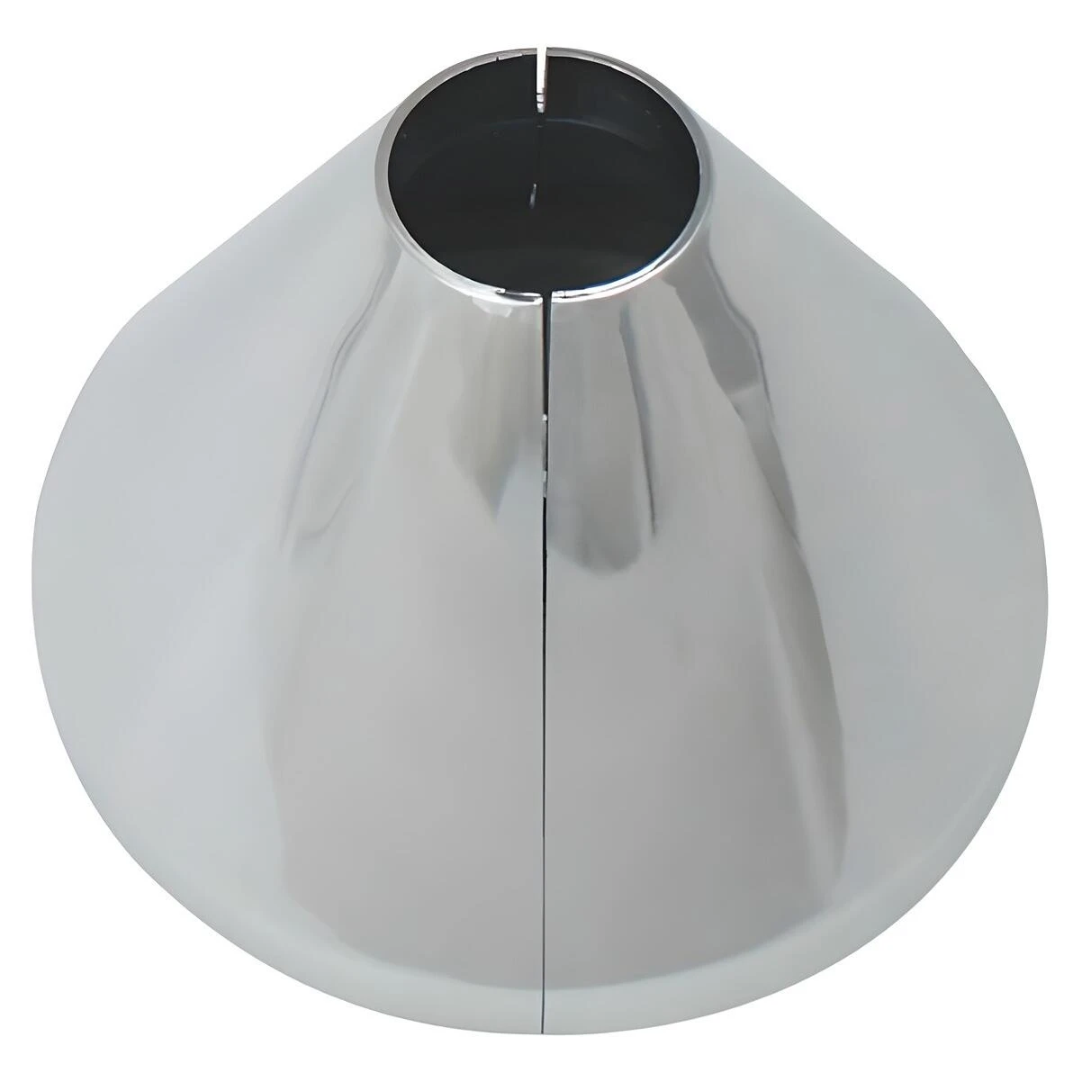 Keeney K857-21 Klip-On Deep Flange, Chrome, 1/2 In Iron Pipe, 2-Piece