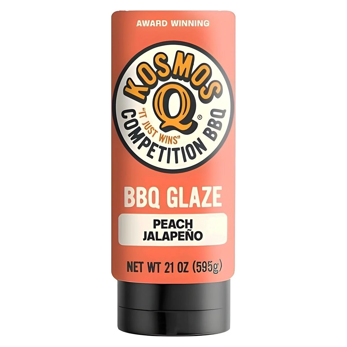Kosmos Q Spicy Peach BBQ Glaze, 21 oz Bottle