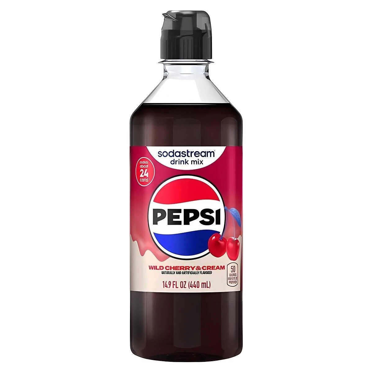 SodaStream 1925644010 Pepsi Cherry Cream Syrup, 440 mL Bottle