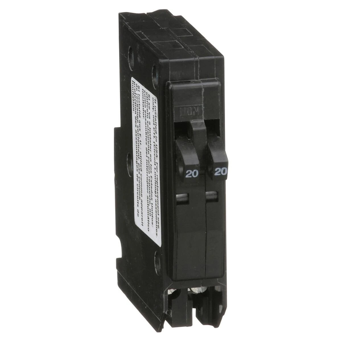 Square D QO2020CP Tandem Circuit Breaker, 20-Amp, 1-Pole, 120/240V