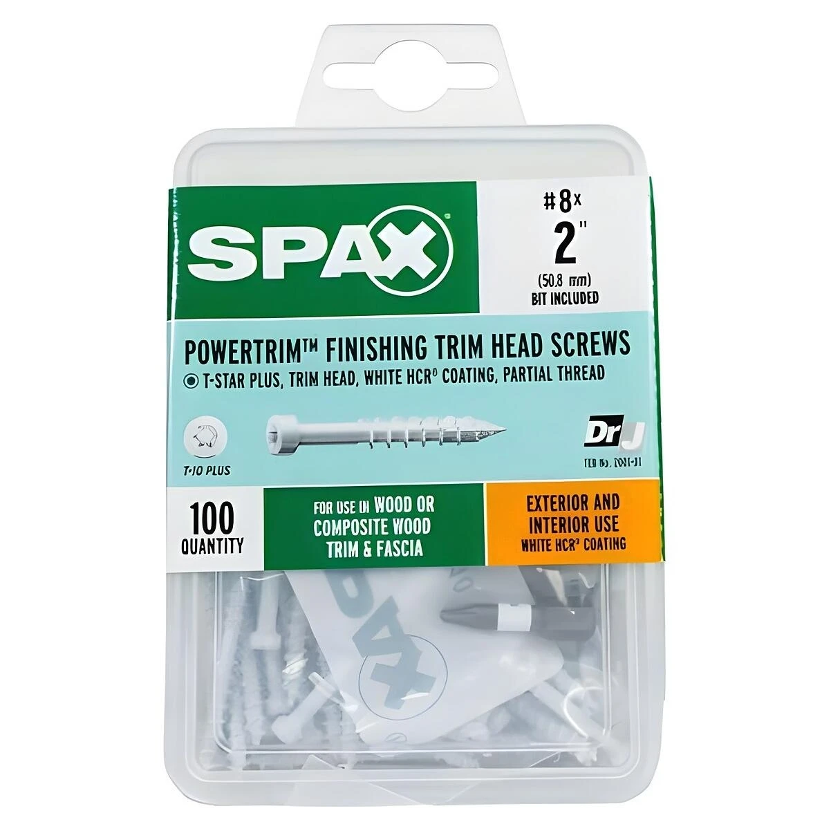 SPAX PowerTrim No. 8 Label X 2 in. L Star Trim Head Serrated Trim Screws