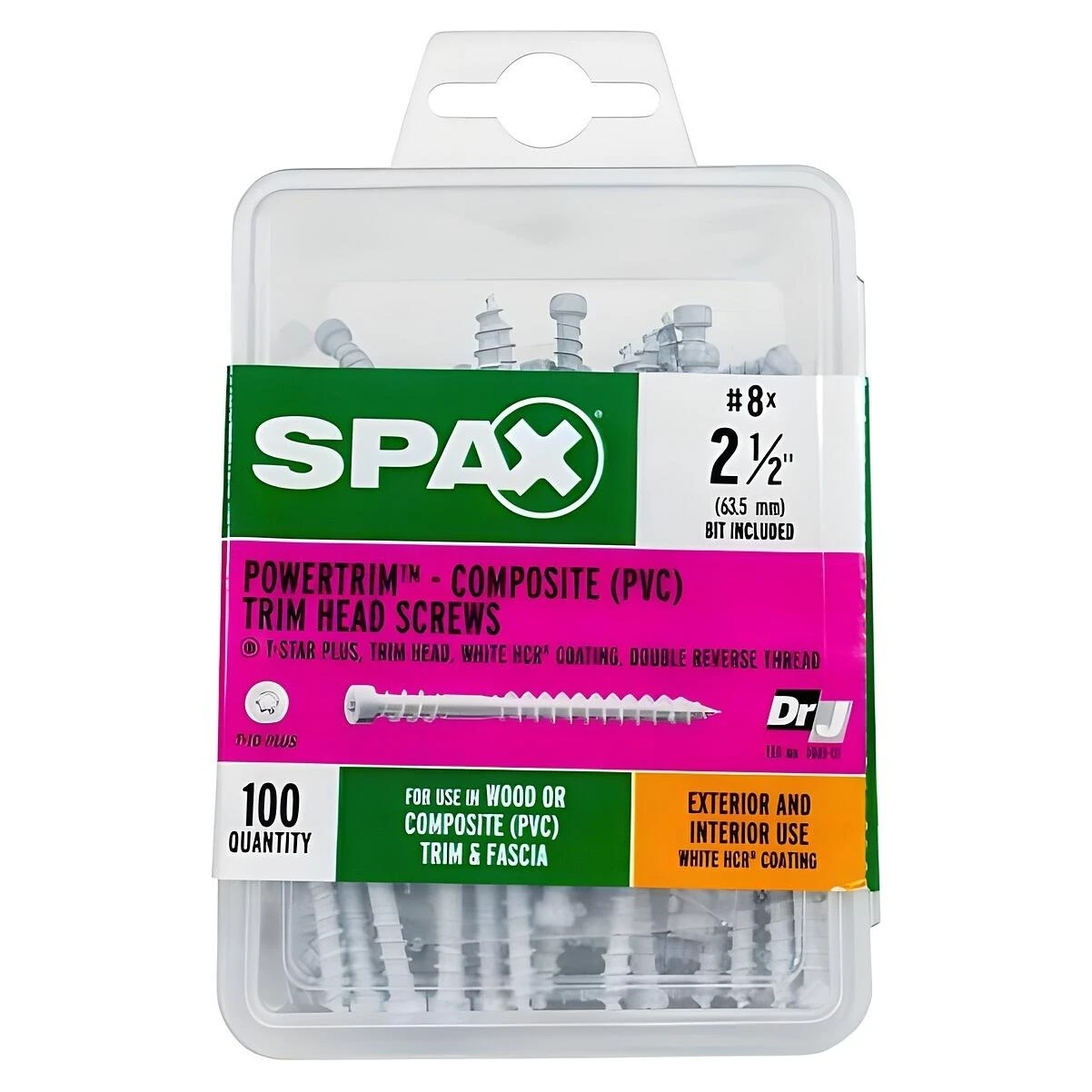 SPAX PowerTrim No. 8 Label X 2-1/2 in. L Star Trim Head Serrated Trim Screws