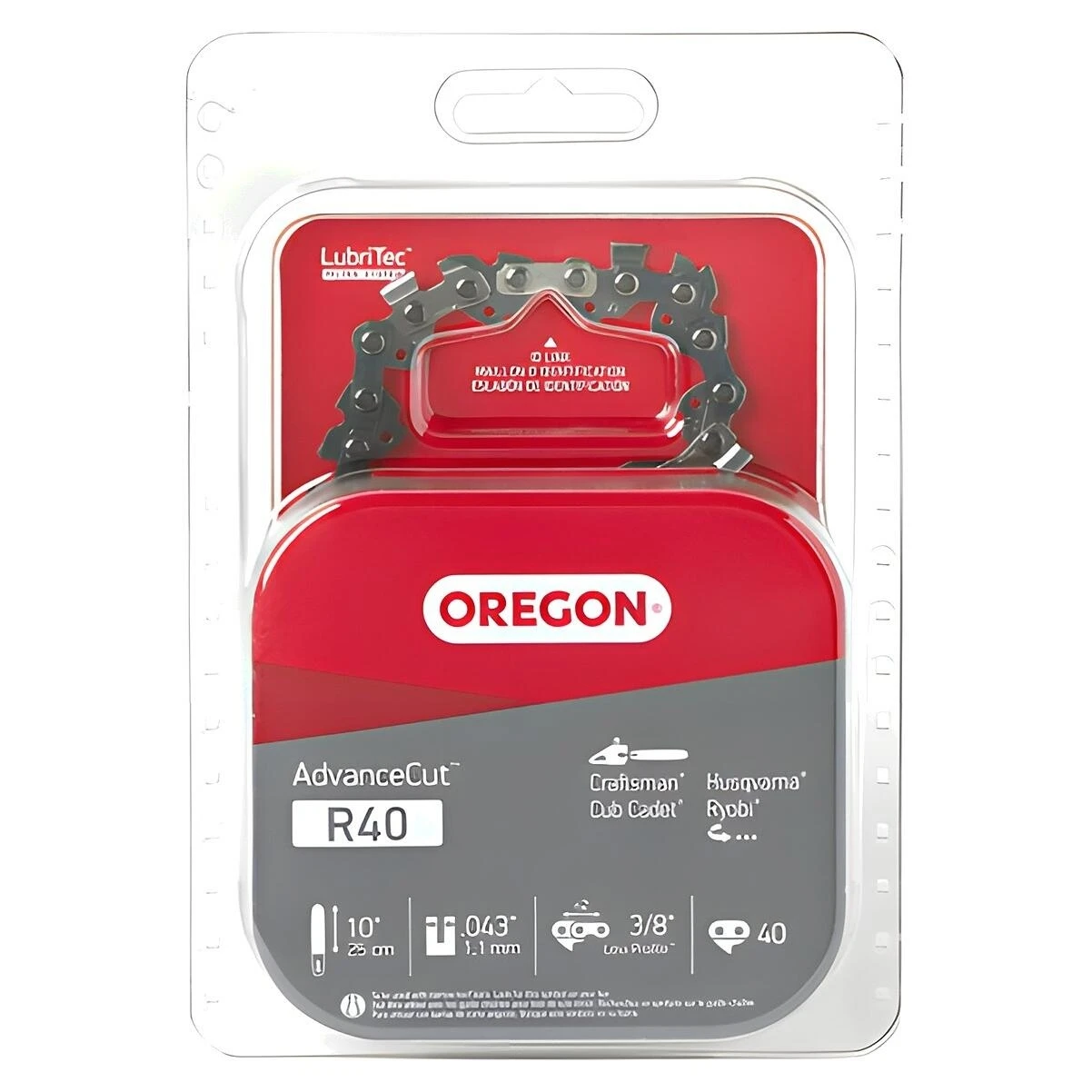 Oregon R40 AdvanceCut Chainsaw Chain, 10 In. Bar, 40-Link
