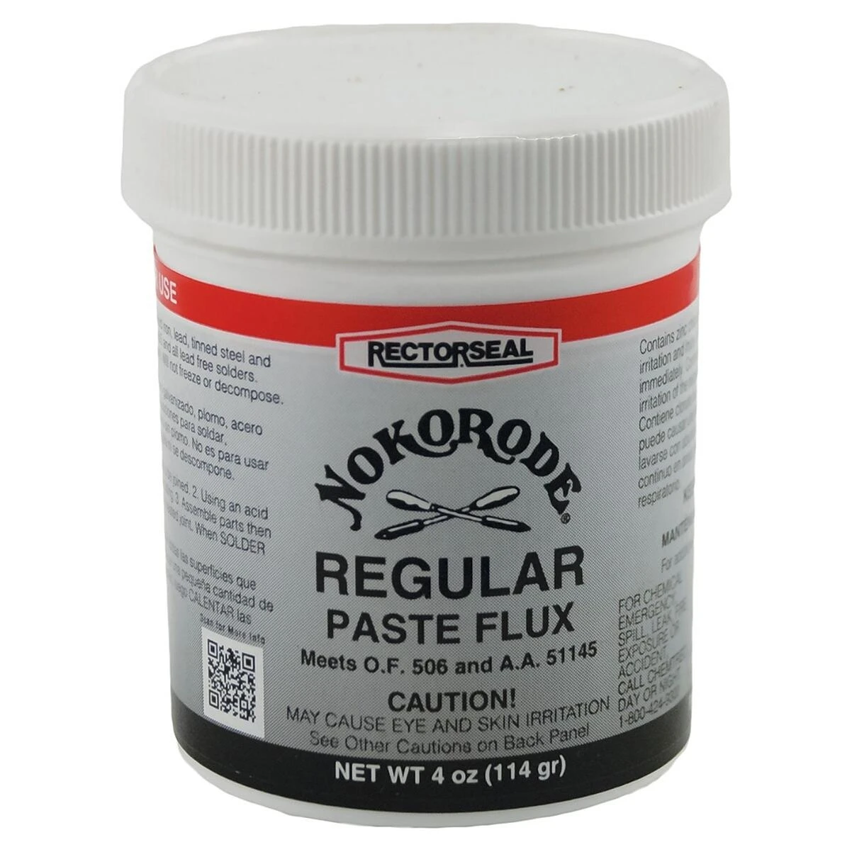 Rectorseal 14010 Nokorode Regular Paste Flux, Lead-Free, 4 oz