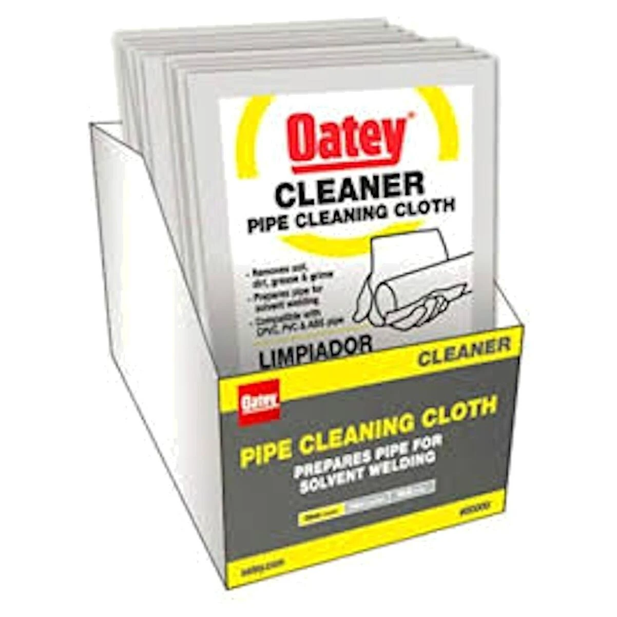 Oatey 31423 Pipe Cleaning Cloth, Clear, 8 In. x 7 In.