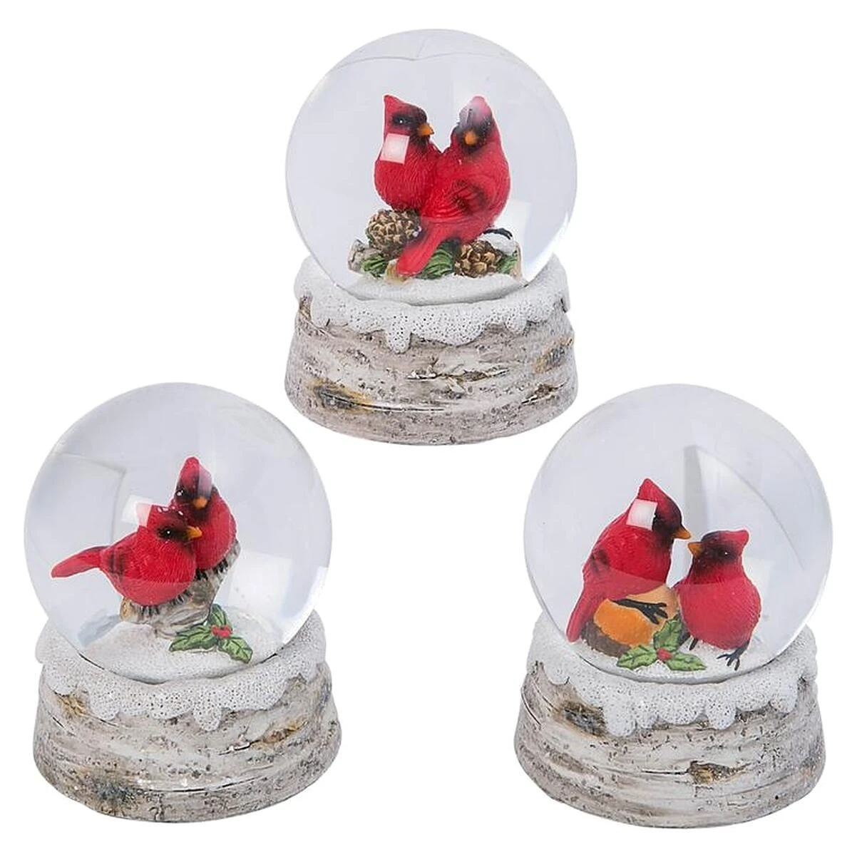 Gerson 2488190 Cardinal Snow Snowglobe, 4.25 In. Tabletop Decor