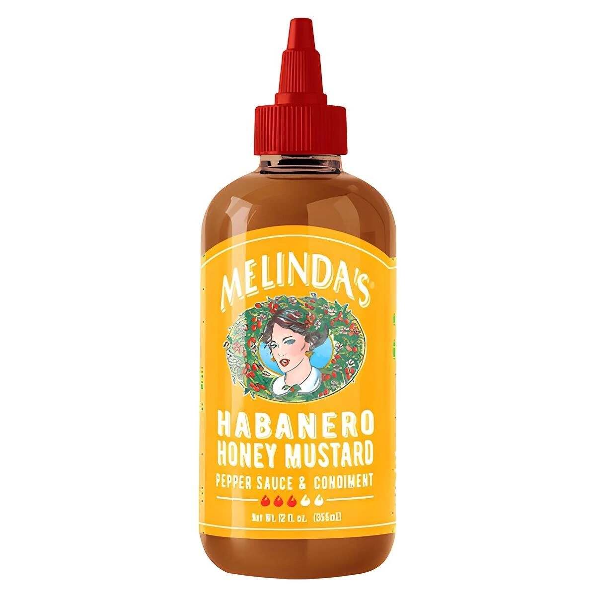Melinda's ME62013 Habanero Honey Mustard Pepper Sauce, 12 Ounce Bottle