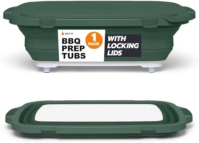 Green XL BBQ Prep Station – V2 Heavy‑Duty Cutting Tub