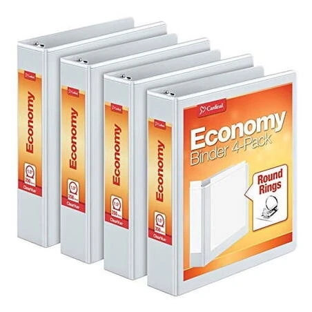 Cardinal Ecom White 3‑Ring Binder – Durable Office Organizer