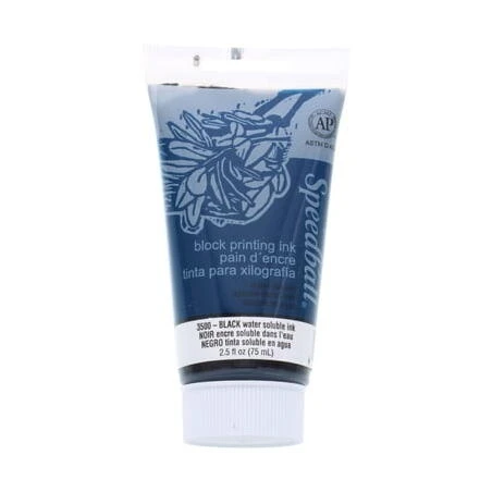 Water-Based Block Print Ink – 2.5 oz Black