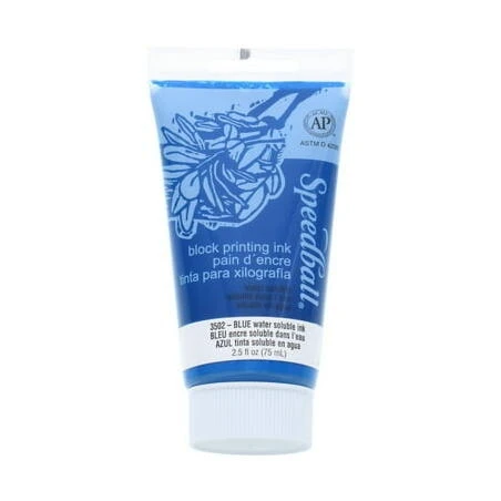 Blue 2.5 oz Block Print Ink – Water‑Based Craft Color