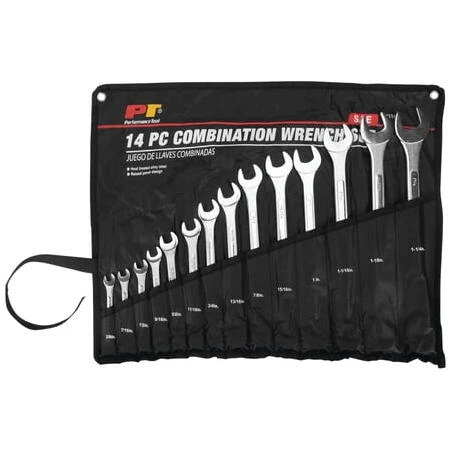 Premium 14‑Piece SAE Combination Wrench Set – Heat‑Strengthened Alloy Steel