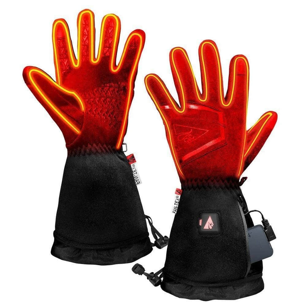 Men's Black Heated Gloves – Medium