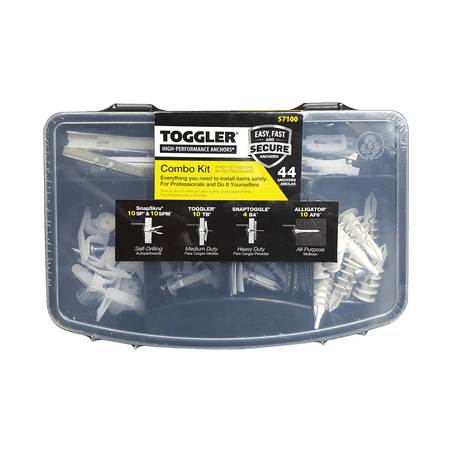 44‑Piece Heavy‑Duty Drywall Anchor Set – Self‑Drilling Wall Plugs for Secure Mounting