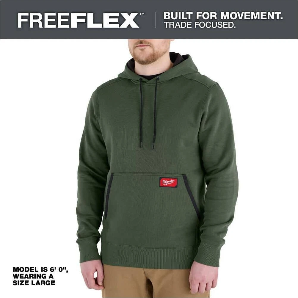 Large Green Men's Hoodie – Soft Cotton‑Blend Streetwear