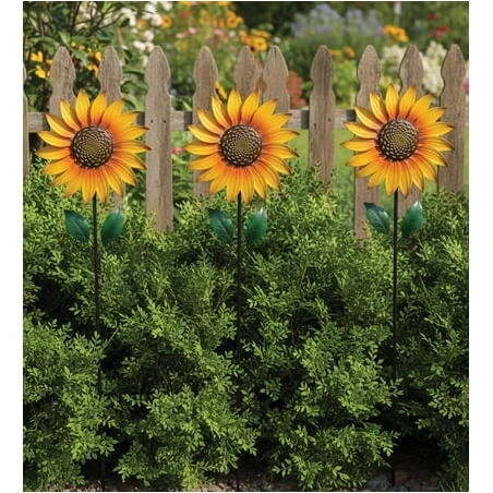 Spinning Sunflower Garden Stake – Weather‑Resistant Outdoor Decor