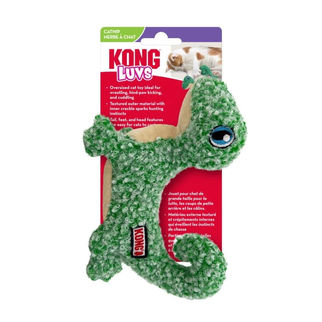 KONG Lizard Catnip Plush Toy – Durable Interactive Play for Cats