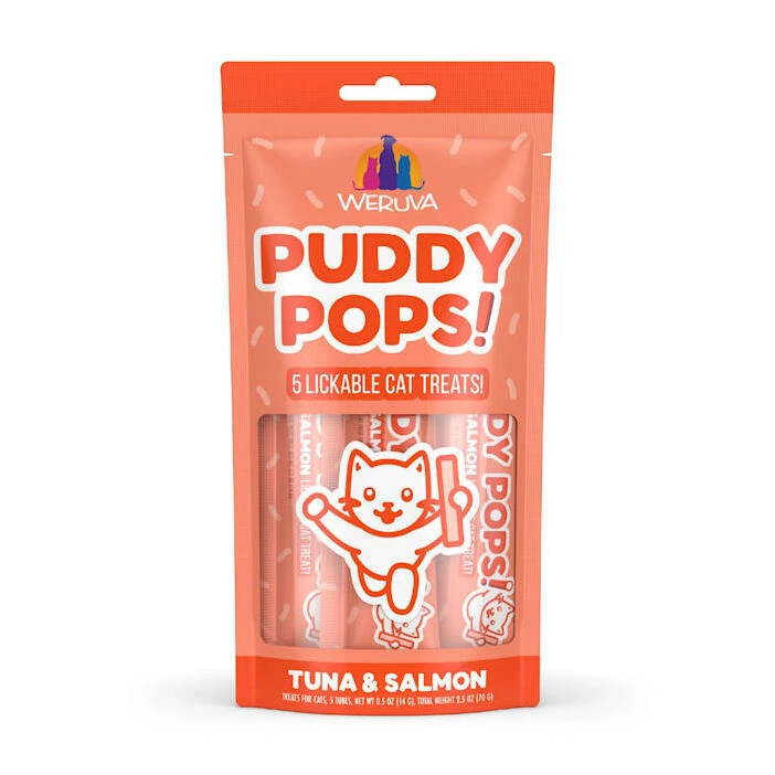 WERUVA Tuna & Salmon Cat Puddy Pops – Grain‑Free Crunchy Treats