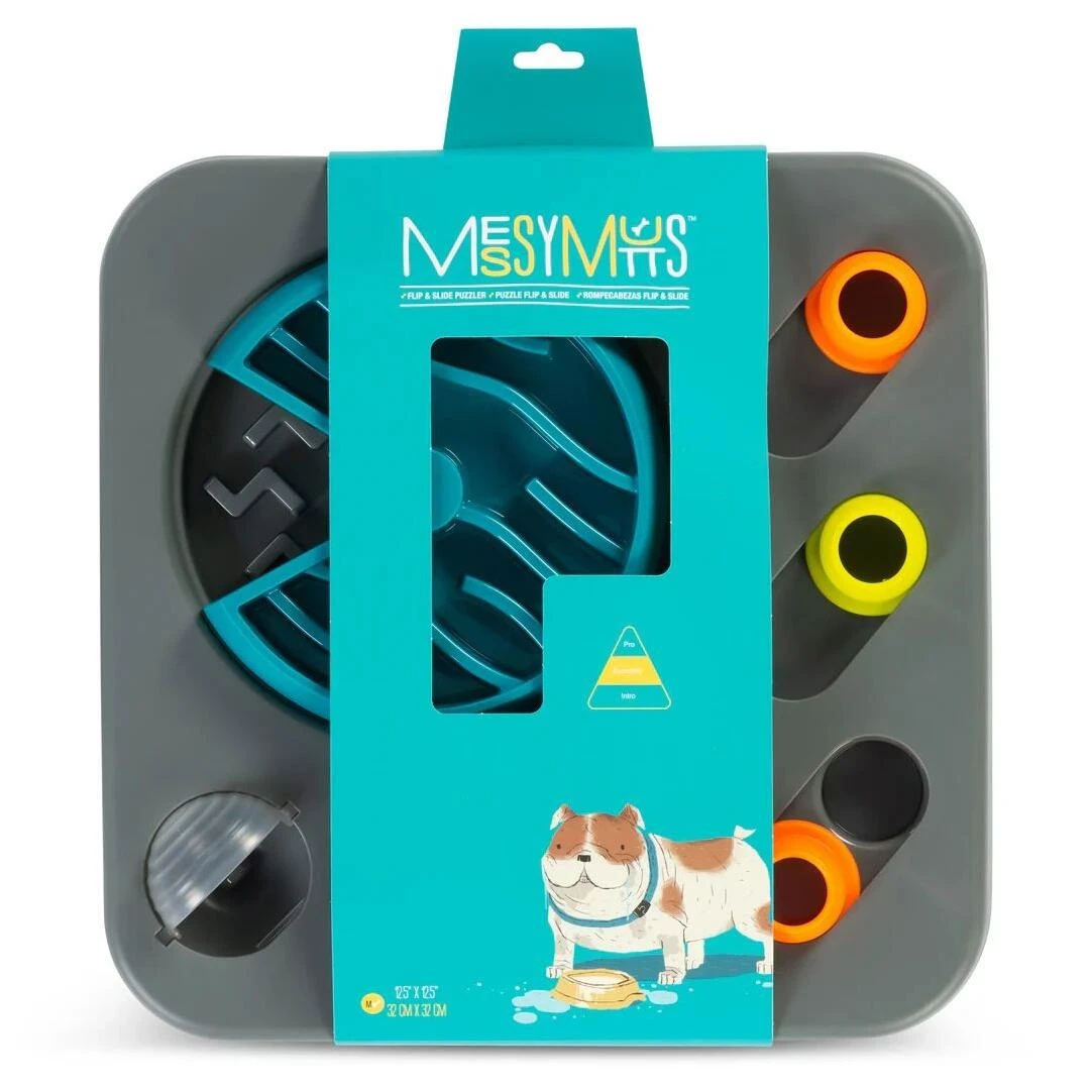Messy Mutts Flip‑N‑Slide Interactive Toy – Medium Size for Active Dogs