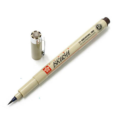 Pentel Pigma Sepia Brush Pen – Archival Ink for Artists & Illustrators