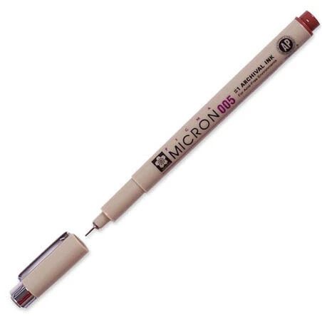 Pigma Micron 0.20 mm Brown Fine‑Line Ink Pen – Archival Quality for Artists