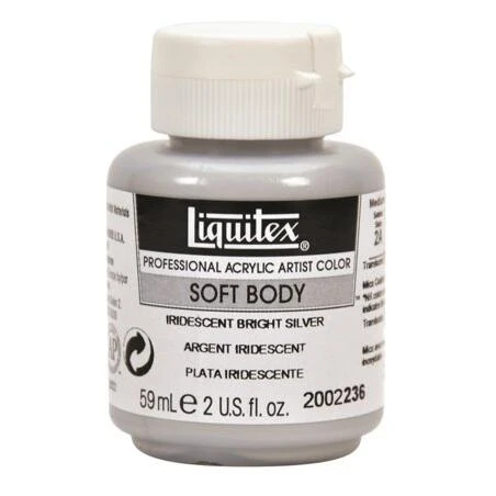LTX SB 2‑oz Iridescent Bright Silver Acrylic Jar – Premium Clear Craft Container