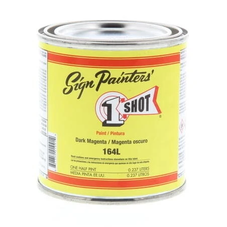 1Shot Dark Magenta Letter Enamel Paint – 8 oz Professional Finish