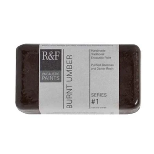 R&F Encaustic Wax Paint – 40 ml Burnt Umber – Professional Art Medium
