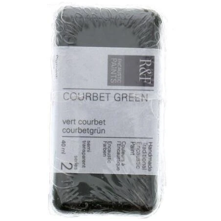 R&F Encaustic Paint – Courbet Green, 40 ml Professional Artist Tube