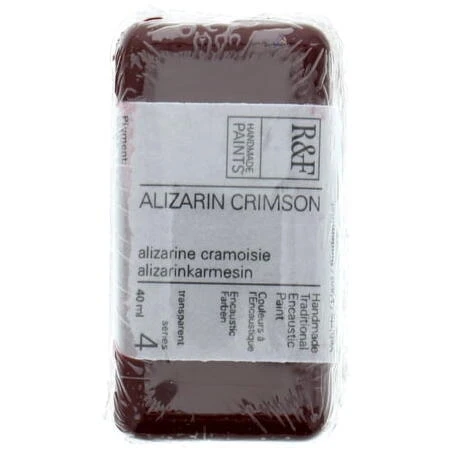 R&F Encaustic Paint – 40 ml Alizarin Crimson Vibrant Wax Medium