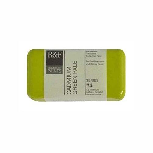 R&F Encaustic Paint 40ml Cadmium Green Pale – Professional Oil‑Based Color