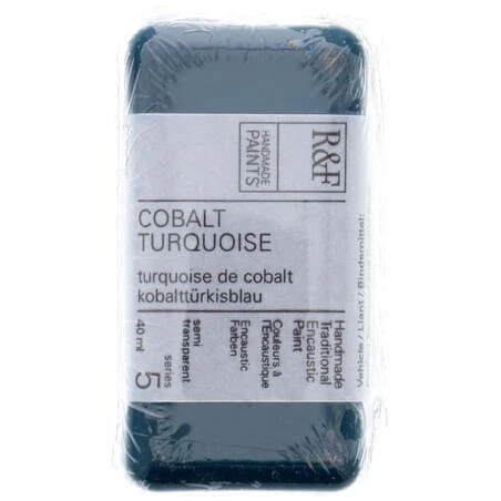 R&F Cobalt Turquoise Encaustic Paint – 40 ml