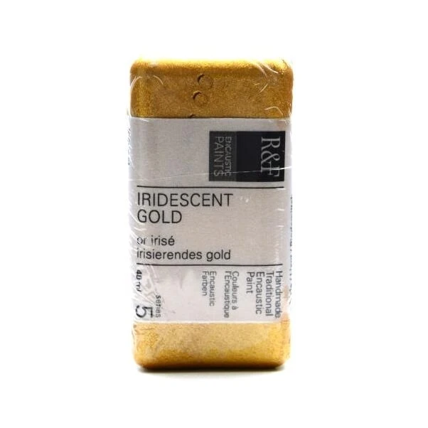 R&F Iridescent Gold Encaustic Paint – 40 ml Professional Art Medium