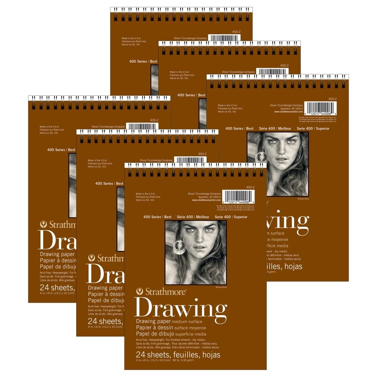 Strath Draw LW 400 Sketch Pad – 24 Premium 6×8 in Lightweight Drawing Sheets