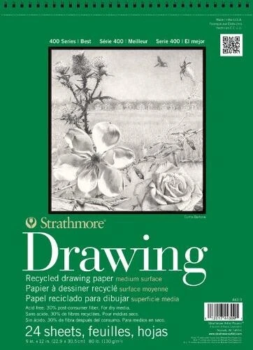 Strath Draw RCY400 11×14 Recycled Sketch Paper – 24 Sheet Pack