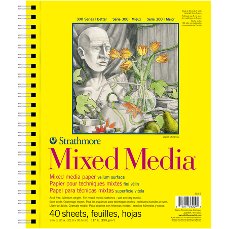 Professional 9x12 Mixed Media Sketchpad – 300gsm Acid‑Free Paper